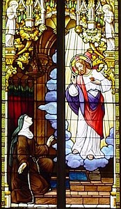 St. Margaret Mary Alacoque's vision of the Sacred Heart