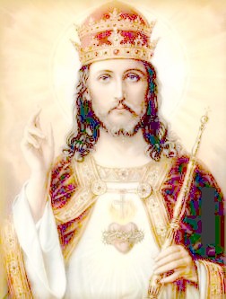 &nbsp;The Sacred Heart is shown wounded, encircled by a crown of thorns, surmounted by a Cross, and aflame 	      with love for mankind. This symbol springs from the vision of the Sacred Heart had by St. Margaret Mary Alacoque.